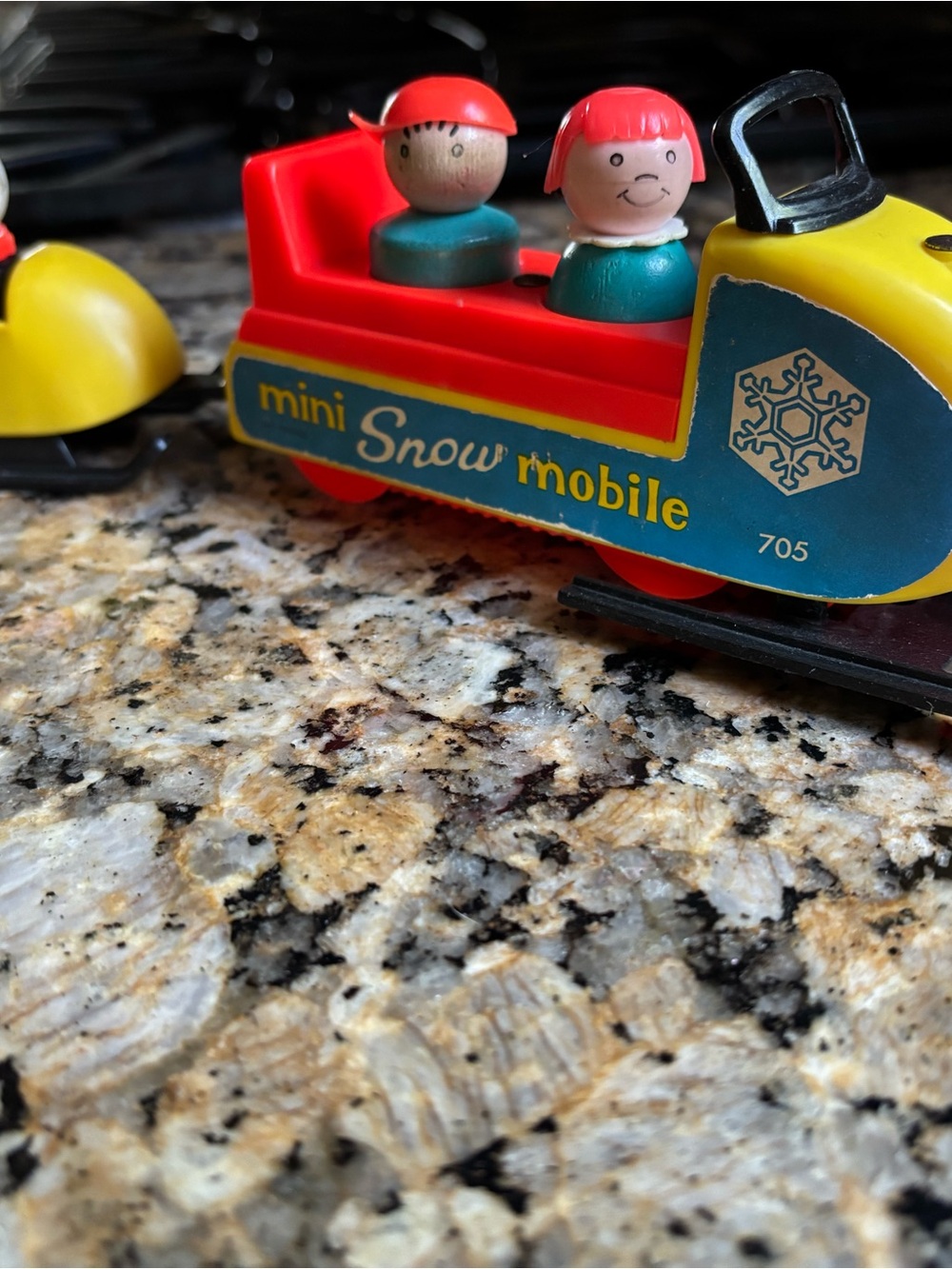 Fisher-Price Mini Snowmobile Toy - Red, Yellow & Blue